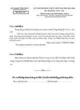 Kỳ thi chọn học sinh giỏi lớp 11 THPT  năm học 2013 - 2014 đề thi môn Ngữ Văn
